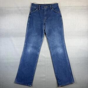 Vintage Wrangler Student Jeans Mens 28x32* Blue Cowboy Cut USA Made 401SPWR 70s